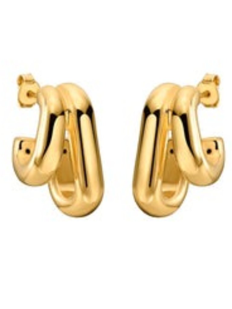 Bold Loop 14k (Or 18k Upon Request) Yellow Gold Statement Hoop Earrings